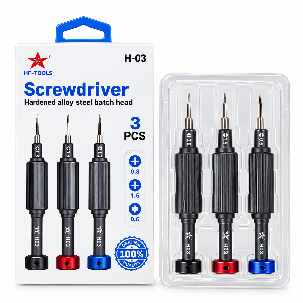 SET DE DESTORNILLADOR DE PRECISIÓN HF-TOOLS H03 3 piezas